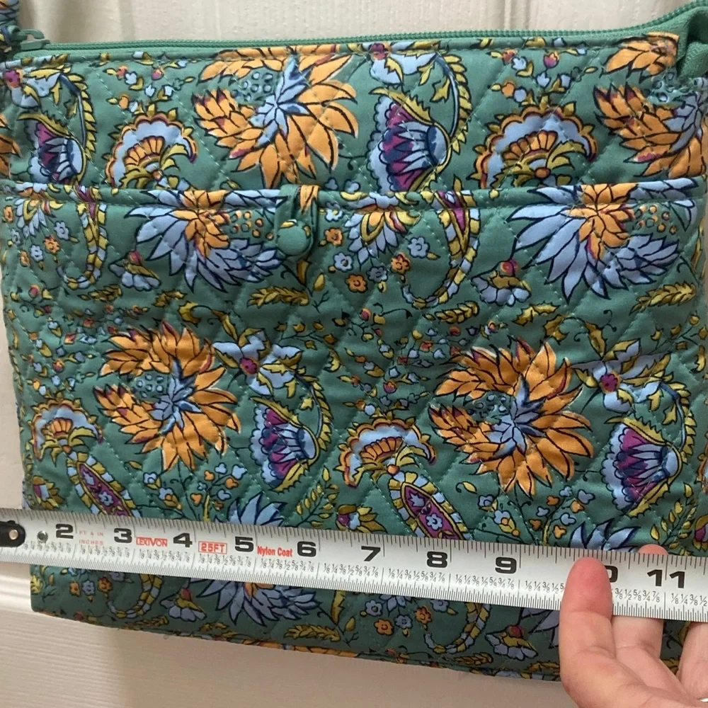 Vera Bradley Teal and Yellow Floral Shoulder Bag